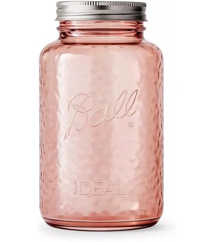 6 Vasetti In Vetro Mason Rosa Cipria Da 16 Oz Con Coperchi - Bocca Larga Per Conserve, Fermentazioni E Decorazioni Fai Da Te - 2
