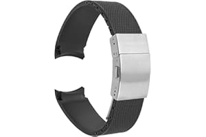 BBZ Gumowy silikonowy pasek do zegarka, 21 mm, wodoodporny, kompatybilny z modelami Longines, Conquest, HydroConquest L3, składana klamra, akcesoria