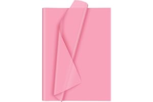 Morcheiong 60 fogli di carta velina rosa per confezioni regalo, carta velina per fai da te, artigianato, floreale, compleanno, San Valentino, festa di nozze, festival (50 x 37 cm)