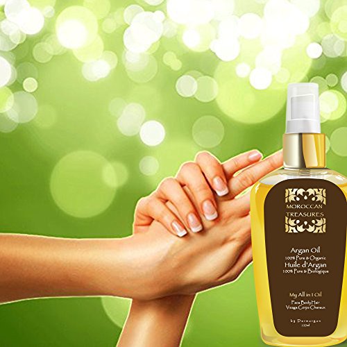 100% Reines Arganöl: Gesichtsöl, Haaröl, Körperöl, 125ml -Bio Kaltgepresstes Basisöl, Organisch Zertifiziert. Bio Öl für Haare : Sprühkur / Haarkur, Haarpflege Besser Als Eine Pflegende Haarmaske. Stärkt bei Haarausfall – Öl für Körper:Arganöl Haut Für Trockene Haut.Dehnungsstreifen Öl während der Gewichtsverlust/Anti Cellulite Pflege : Hilfe bei Orangenhaut und Cellulitis.Gegen Schuppenflechte.Öl Für Gesicht:Pflege Mit Vitamin E, Anti-Aging Gesichtsserum, Gegen Hautausschlag. - 4