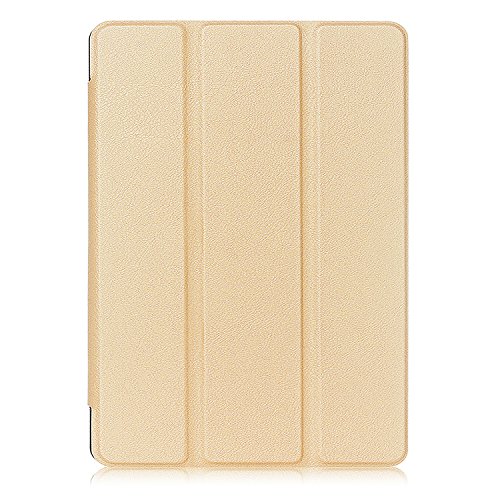 Smart Cover Hülle für neues Apple iPad 2017 9,7 Schutzhülle Flip Case aufstellbare Tasche Bookstyle Designe + GRATIS Stylus Touch Pen (Gold) - 2