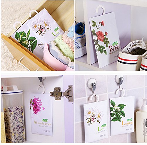 YUMSUM Frische Kleidung Duftende Duftkissen Beutel 7 Pack Set mit Aufhänger Geeignet für Schubladen Schränke Zimmer Kleiderschrank Badezimmer Autos, 20g - 7