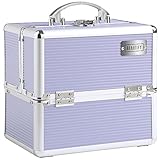 Beautify Professional Small Lush Lilac Aluminium Beauty Cosmetics & Make Up Case