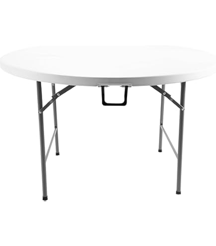 Tavolo Pieghevole Da Giardino 150x70 Cm | Acciaio E Plastica Bianco | Ideale Per Esterni E Picnic - Foto 7