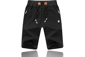Tansozer Mens Gym Shorts Summer Sports Shorts Zip Pockets