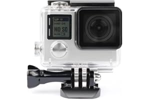 HONETEEK Wasserdichtes Gehäuse für GoPro Hero 4 3 Plus, schützende Unterwasser-Tauchschale mit Halterung für Go Pro Hero4 3+ Action-Kamera-Zubehör-Set