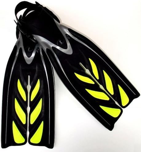 New TUSA Xpert Zoom Z-3 Open Heel Split Fins - Flourescent Neon Yellow (Size 10-14/Large to X-Large) by Tabata