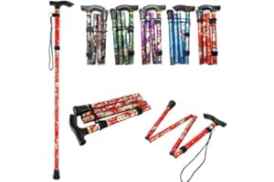 ONEBRAND Walking Stick - Adjustable and Foldable - Lightweight - Comfortable Grip - Durable Walking Aid Mobility Aid - Collapsible Walking Stick.