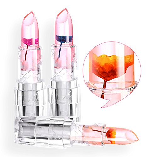 ROPALIA Farbe Ändern Magic Lipstick Blume Transparente Jelly Lipgloss - 3