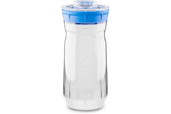 Kefirko Bocal de Fermentation | L'ensemble idéal pour préparer du Kéfir de Lait ou du Kéfir d'eau à la Maison | Fermenteur-germinateur Maison + livret de Recettes | 1.4l | sans BPA | (Bleu)