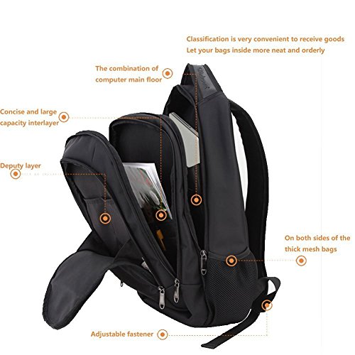 Limirror Laptop Rucksack Notebook Rucksack Schulrucksack Unisex Rucksack - 2