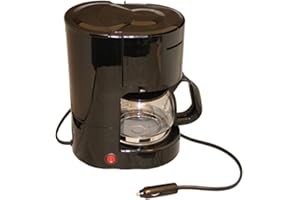 BY JUST4CAMPER Cafetière Électrique 6 Tasses 12 Volts 170w, Branchement Sur Allume Cigare