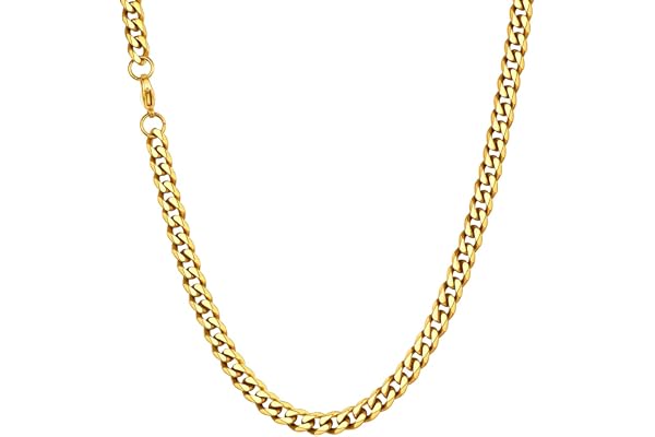 U7 Largeur 3/6/9MM - Chaîne Homme Acier Inoxydable,Chaîne Collier pour Homme Longueur 36-76 cm