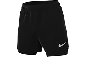 Nike Challenger Uniwersalne szorty 2 w 1 z technologią Dri-Fit (męskie, ok. 18 cm), czarny/czarny/czarny/srebrny odblaskowy, HJ3588-010, L