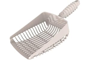 Walkinnwith Paletta per lettiera per Gatti Super Rapida [Made in Korea] Setaccio per Cacca - Kitty Pooper Scooper - Durevole e Resistente per lettiera per Gatti (Beige)