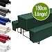 Produktbild Hussen-Set für Bierzeltgarnitur, Länge 180 cm - 1x Biertischhusse 180x50 cm & 2x Bierbankhusse 180x25 cm - Grün