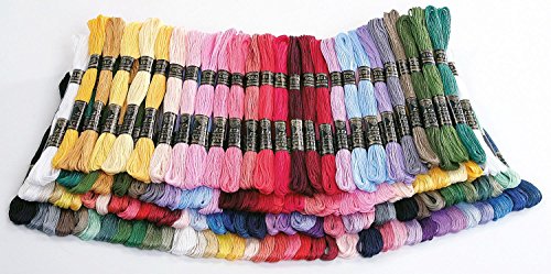 VBS Stickgarn 100 Döckchen 8m langes Sticktwist 6fädig je 8 m 100% Baumwolle häkeln nähen knüpfen in vielen Farben - 2