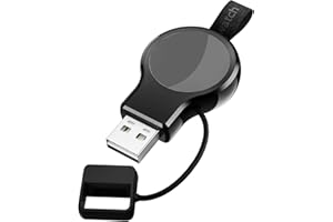 LVFAN Bezprzewodowa ładowarka do Apple Watch Series 8, przenośna ładowarka bezprzewodowa z lekkim magnetycznym szybkim do oglądania jabłek 8 7 6 5 4 3 2 1 SE Ultra(czarny)