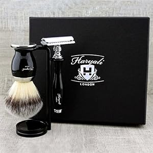 Synthetic Brush & DE Safety Razor Perfect as a Gift.