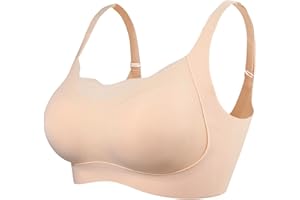 ONEFENG Mastectomy Bra with Pockets for Breast Prosthesis Breast Forms Artificial Breasts Underwire Padded Wireless Bra