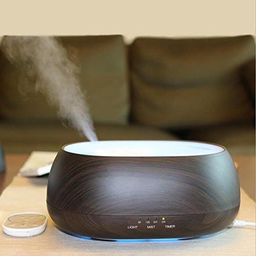 Marble Grain Aromatherapy Essential Oil Diffuser Ultrasonic Air Aroma Humidifier with LED Lights 500ML Mist Maker , D