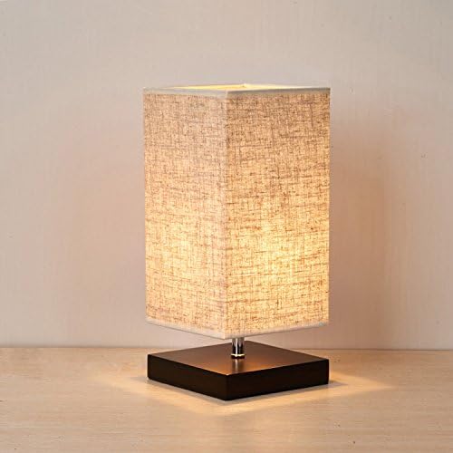 Minimalist Wood Table Lamp, Retro Solid Wood and Fabric Shade Relax Lighting For Bedroom Bedside Desk Lamp, Contemporary Living Room, Study , Cafe , Baby Room