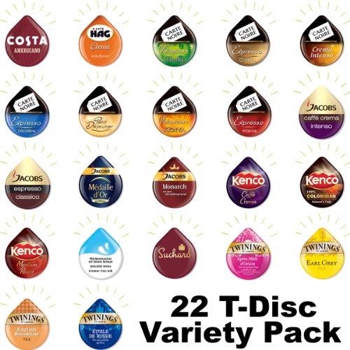 22 Tassimo T Discs Pods Variety Pack