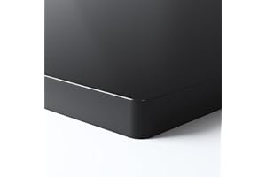 FLEXISPOT Plateau de Table 200x80cm Une Pièce Certifié FSC, Parfait pour Les Bureaux Réglables en Hauteur, Les Tables de Salle à Manger et Plus, Plateau Stable de 25mm Durable (Noir)
