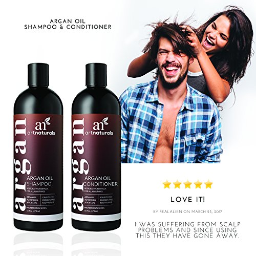 ArtNaturals Arganöl-Shampoo und Conditioner Set – je 473 ml – Komplette Tägliche Pflege – Sulfat-frei - 5