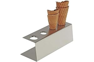 APS Stainless Steel Ice Cream Wafer Stand, 1 item, Silver, 0.48 kg, Dishwasher Safe