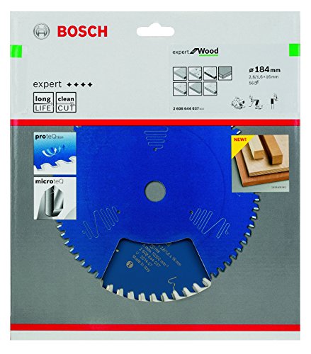 Bosch Kreissägeblatt Expert für Holz, 184 x 16 x 2,6 mm, Zähnezahl 56, 1 Stück, 2608644037 - 2