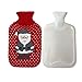 Produktbild WUYANSE Weihnachtsmann-Elch-Schneeflocken-Druckgummis 1000ml Weihnachtswärmflasche, Durchlauferhitzer-warme Wasserbeutel-explosionssichere Sicherheit Warmes Baby, Explosionssichere Warme Tasche
