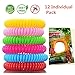 Produktbild EDOU 12 Pack Mückenschutz Armband DEET-Free 100% Natürliche Insektenvernichter Wischt Anti Moskito Wasserdicht für Outdoor Indoor Reise Verwenden Kinder Erwachsene 6 Farben