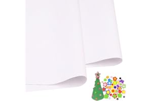 SKYPRO EVA-Schaumstoff, für Cosplay, 1 mm dick, 50 cm x 50 cm, für Kunsthandwerk, DIY-Projekte, Weiß, 10 Stück