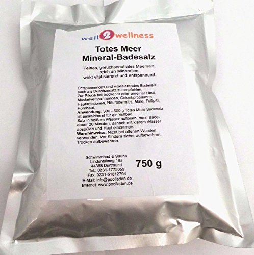 Totes Sea Mineral Bath salts im 750 g foil bag - 100% virgin Salt