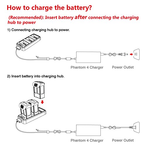 Smatree Cargador Multifuncional de Bater  a para DJI Phantom 4   4 Pro Quadcopter - Carga 3 Bater  as Una por Una  Con Funci  n de convertir Bater  a de Phantom 4 en Cargador Port  til 