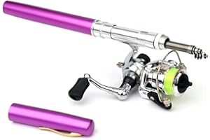Doorslay Collapsible Mini Fishing Rod Pen Kit with Spinning Reel for Saltwater & Freshwater