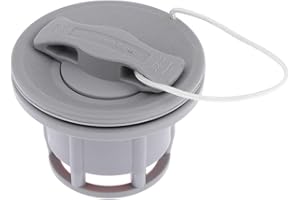 freneci Válvula de Aire Inflable del Kayak, Tapa del Adaptador de La Válvula de La Canoa de 6 Agujeros Y Pantalla del Filtro - Gris, 62.5x47mm