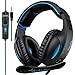 Produktbild SADES SA816 Gaming Headset für Xbox One / PC / Telefon / PS4 mit Noise Cancelling Mikrofon, Lautstärkeregler Ohrhörer Kopfhörer