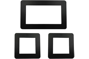 DWUENT Light Switch Surround,Light Switch Cover Plates,Light Switch Covers, 3-Pack Black Double Socket Surround Resin Cover Plate Light Switch Cover with 8.6x8.6cm & 7.5x15.5cm for Wall Decor