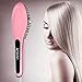 ACEVIVI Digital Brush Straightener Antic Static Ceramic 8 Second Straightening and Frizz-free Hair (Pink)