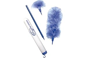 BEST DIRECT Plumero eléctrico Instant Duster Pro Plumero de Microfibra on Barra de extensión, atrapa Polvo, Lavable.