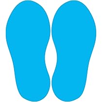 Adesivi Pavimento Impronte Verdi - 10 Coppie Per Distanziamento Sociale, Antiscivolo R10 - Foto 13