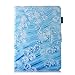 Produktbild MoreChioce kompatibel mit ipad Pro 10.5 Hülle Ledertasche Flip Case, Bunt Blau Diamant Muster Wallet Cover kompatibel mit ipad Pro 10.5 Smart Cover Brieftasche mit Auto Sleep/Wake Funktion,EINWEG