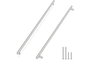 Probrico Lot de 10 poignées d'armoire, poignées de meubles en métal 224 mm, espacement des trous en acier inoxydable, armoire, armoire, armoire, armoire, etc