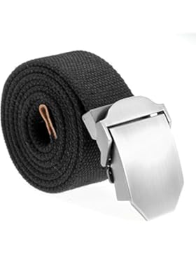 Faleto Herren Militär Gürtel Stoffgürtel mit Glatt Schnalle Leinwand Canvas Jeansgürtel Belts 125cm + Original...