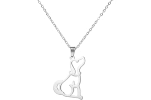 LIKGREAT Lovely Dog Puppy Pendant Necklace for Men Women Girls Boys Animal Jewelry