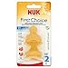 NUK First Choice Latex Teat Size 2 6-12 months Large Hole (Pack of 1, Total 2 Teats)