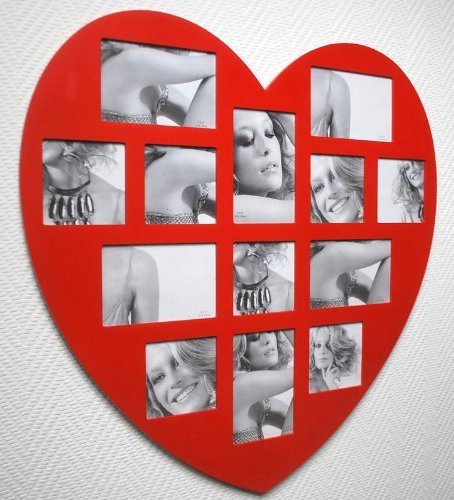 Bilderrahmen II ROT Herz Fotogalerie Fotorahmen 60 x 60 Collection Familie