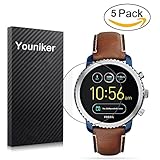 youniker 5 Pack Fossil F eXplorist Gen 3 Displayschutzfolie, Fossil F Displayschutzfolie Folien für Fossil F eXplorist Gen 3 ftw4004 Crystal Clear HD, kratzfest, keine Fingerabdrücke, blasenfrei Film